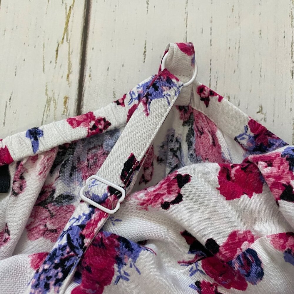 torrid White Floral High-Low Maxi Dress with Pink & Purple Print - Picture 6 of 9